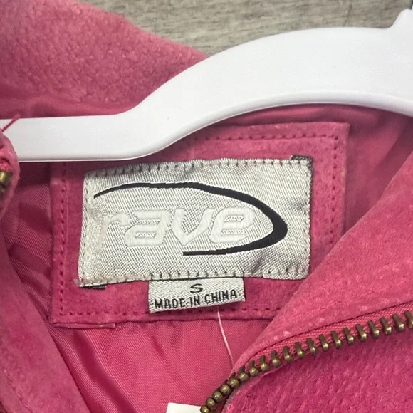 Women's Pink 100% Suede Jacket - Picture 2 of 4
